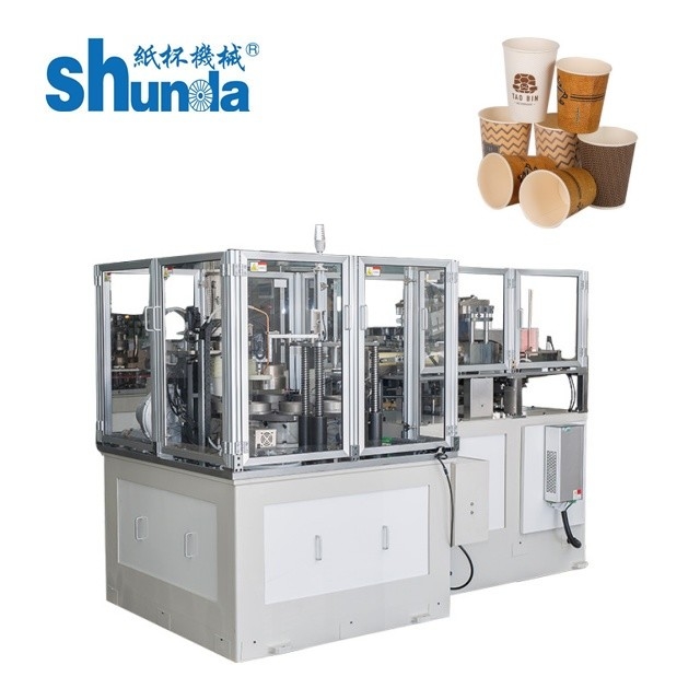 Disposal Double Wall Juice Paper Cup Making Machine 80-120 Pcs / Min