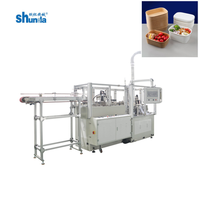 Fast Speed Automatic Intelligent Rectangular Food Paper Bowl Making Machine