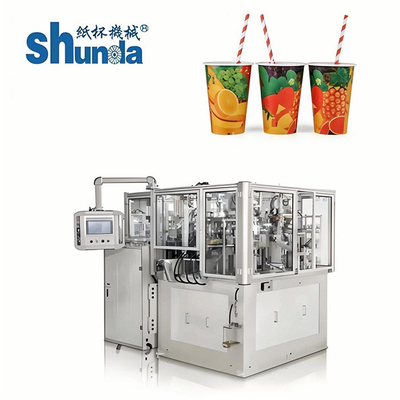 Beverage Container Forming Paper Tea Cup Making Machine With Ultrasonic And Hot Air Sealing
