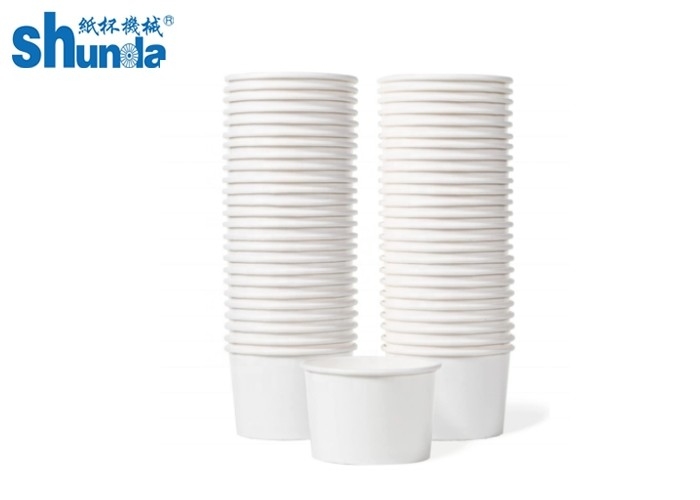 Biodegradable Disposable Customized Sturdy white Paper Soup Bowl for cold hot food