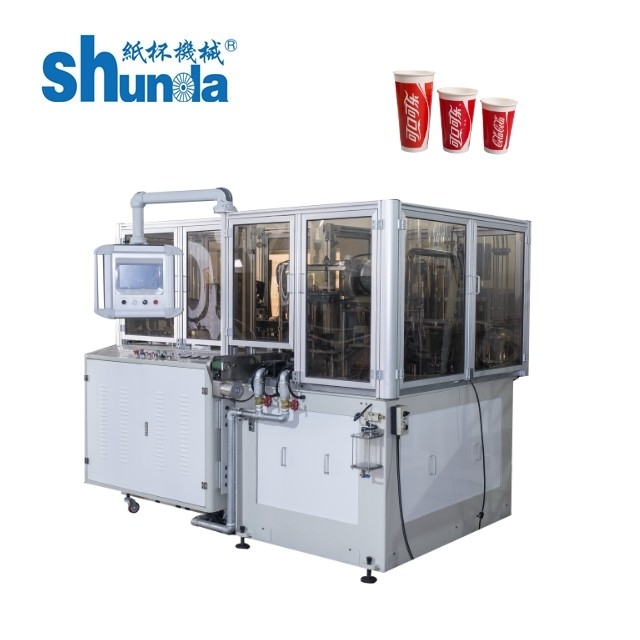 Automatical Paper Coffee Cup Making Machine 2-46oz PE Coating 135-450 Gsm Paper