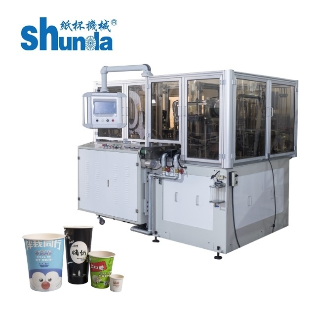 Automatic Disposable Paper Cup Making Machine , Ultrasonic Single And Double Pe Paper Cup Machine 4KW