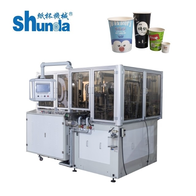 50hz PLC Control Automatic Forming Machine For Disposal Paper Ice Cream Cup And Lid