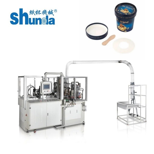 Ultrasonic Heating Ice Cream Cup Making Machine With Normal Speed 120-160 PCS/MIN