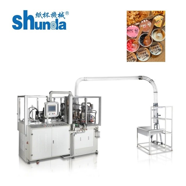 Disposable Juice / Ice Cream Cup Making Machine With Ultrasonic Heating System