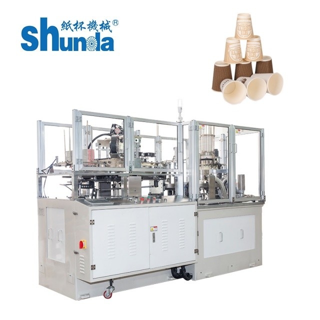 Disposal Double Wall Juice Paper Cup Making Machine 80-120 Pcs / Min