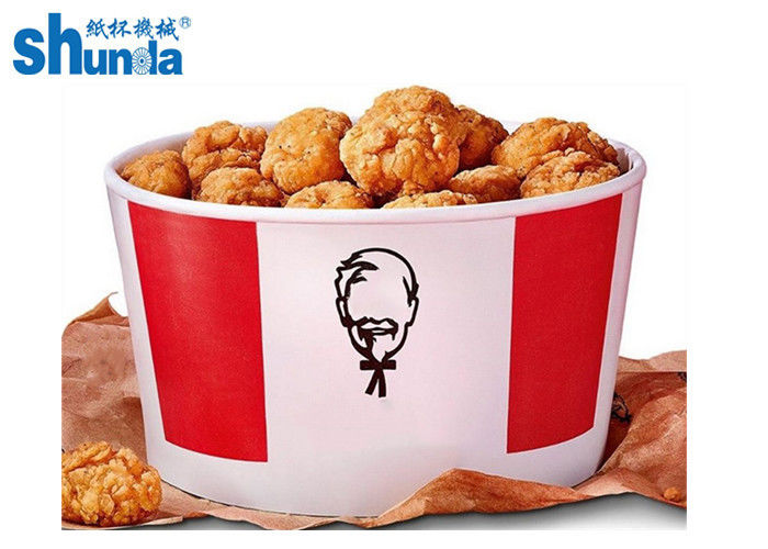 PLA Coated Paper Fried Chicken Waterproof Paper Food Buckets With Lid