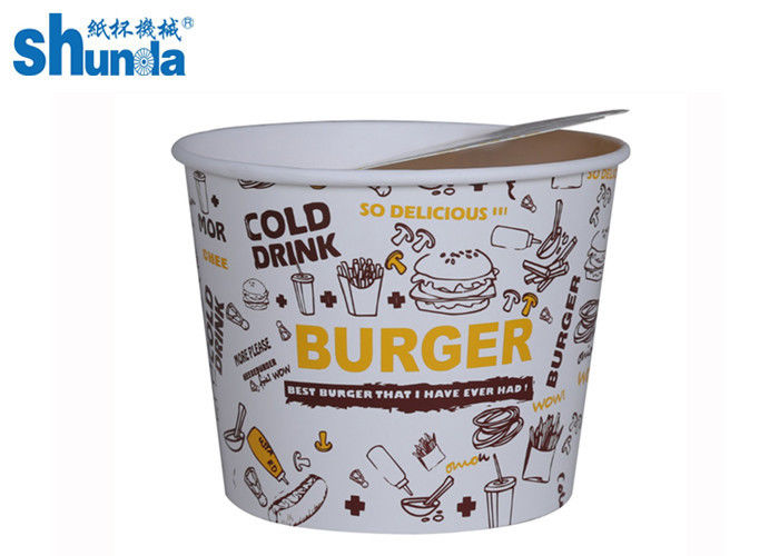 85oz 170oz Flexo Printing Paper Bucket For Fried Chicken Salad